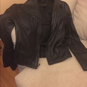 Guess real leather jacket